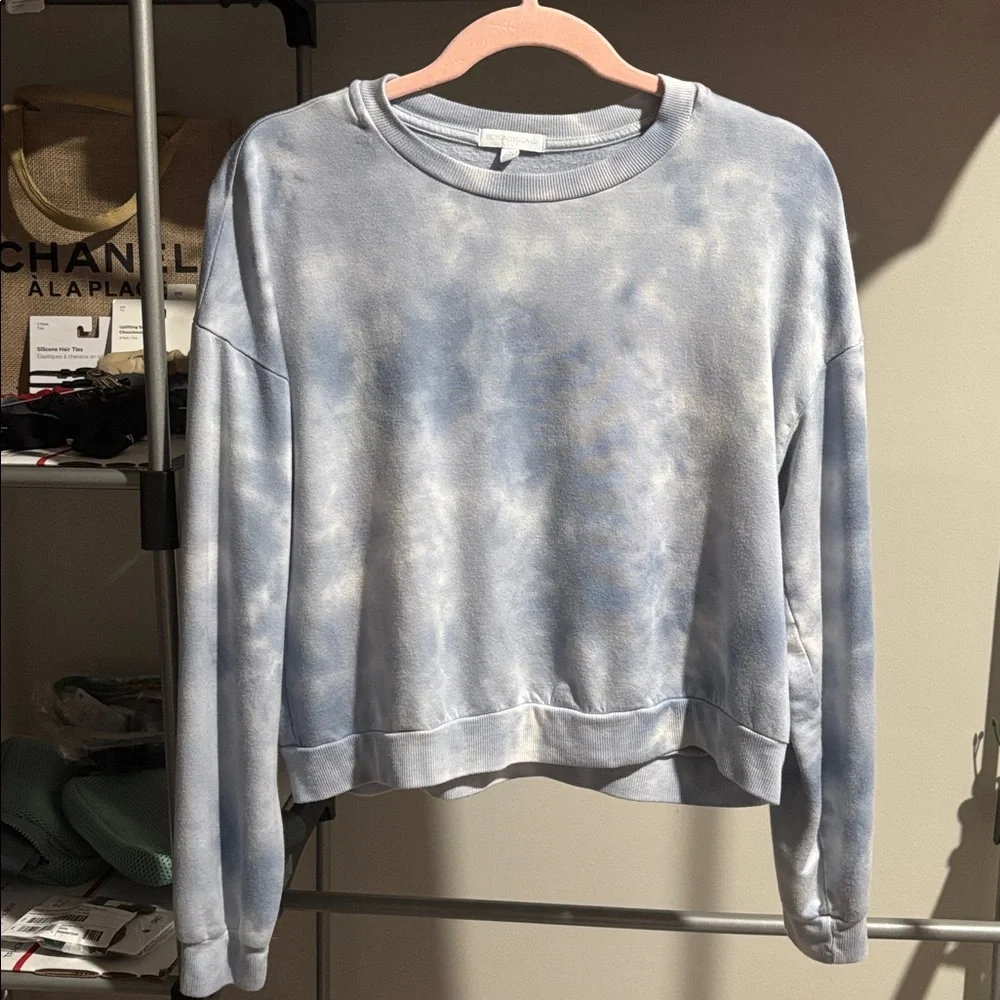 Beyond Yoga Day to Day Pullover in Blue Dream-Gray Cloud Dye - Picture 2 of 7